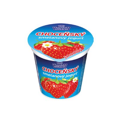 Choceňský smetanový jogurt jahoda 150 g
